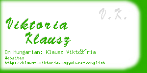 viktoria klausz business card